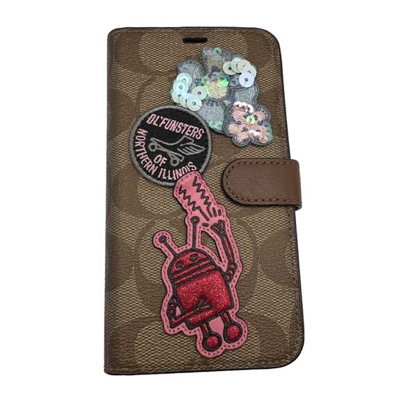 COACH Keith Harding Collection Phone Case with Card Slots - Picture 1 of 9